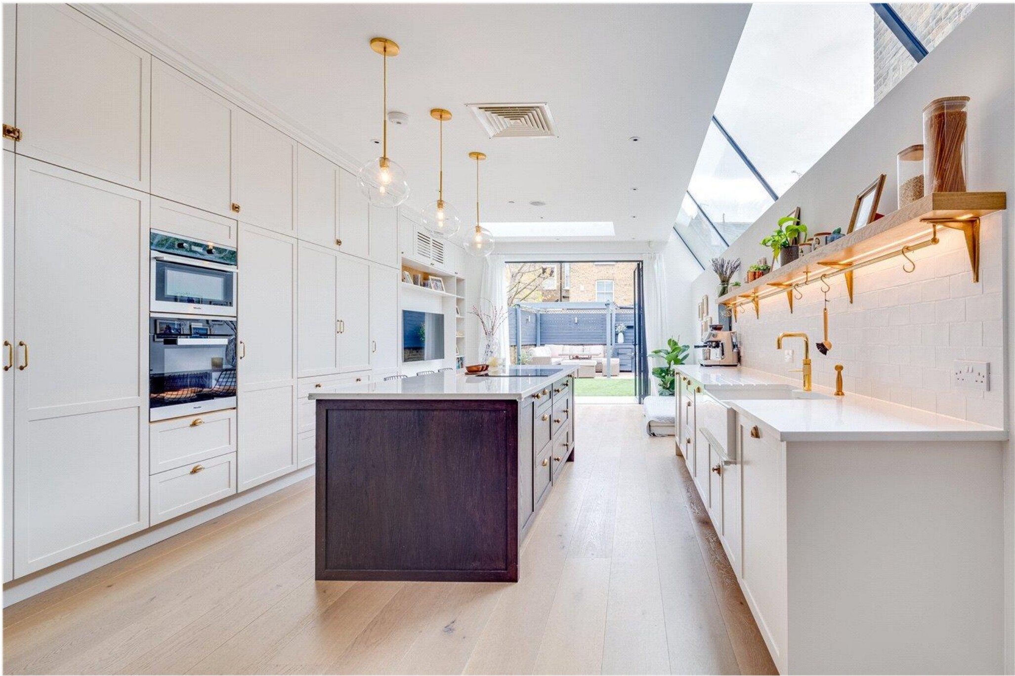 Kitchen looking onto garden